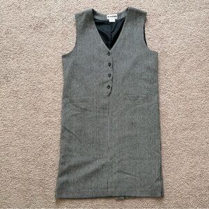 Vintage '90s Joan Leslie Sleeveless Houndstooth Midi Dress Womens Size 12P